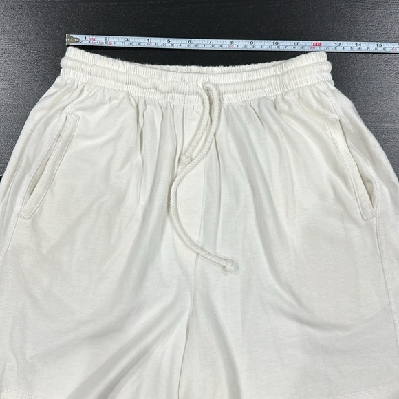 Vintage Marsh Landing White Cotton Athletic Shorts with Pockets & Drawstring - M - Picture 7 of 7